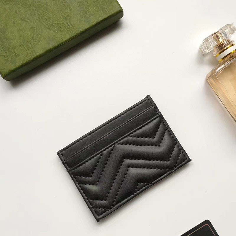 Designer Marmont Wallets Card Holders per unisex Women Men Credit Card Borse Popular Real Leather