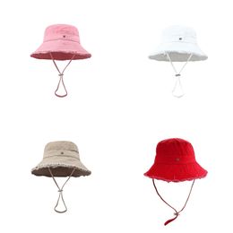 Populaire bucket hat designer zomer effen patroon bob zon voorkomen hoed voor dames trendy verstelbare letters adumbral caps strandzonneschermen ga0130 C4