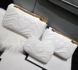 Beliebte klassische Gold 2G Love Modetasche Damen Umhängetasche Handtasche Handtasche Handtasche Reisetasche Schönes Geschenk