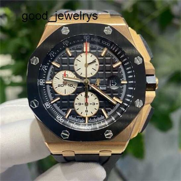 Colección Popular Reloj AP Royal Oak Offshore Series Reloj para hombre Reloj de segunda mano Reloj de lujo Oro rosa 26401RO.OO.A002CA.01