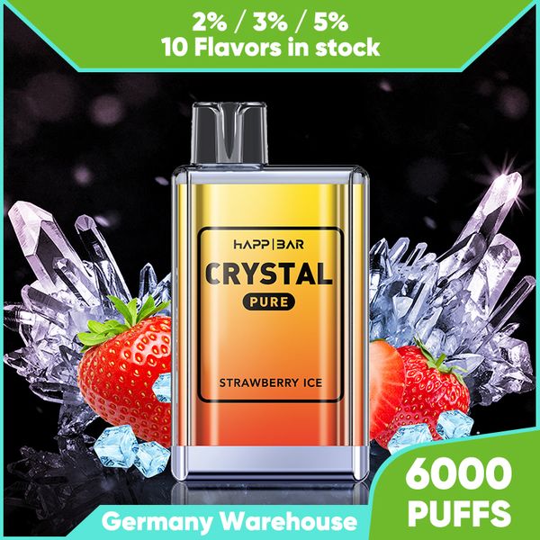 Crystal Vape 6000Puffs Bar Big Smoke 6K Puffs Vaper 12ml 2% Force Vape Juice Vaporisateur jetable non rechargeable