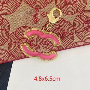 Populaire ontwerper Keychain Key Chains Ringhouder Rose Red Red Double Letter Merkontwerpers Keychains voor Porte Clef Gift Men Women Car Bag Hanger Fashion Accessoires
