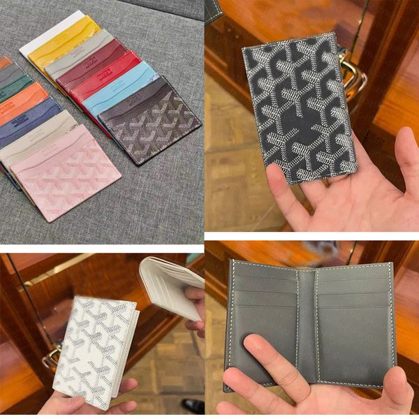 Billetera de cuero de diseñador popular para hombre soporte para la tarjeta de crédito para mujer