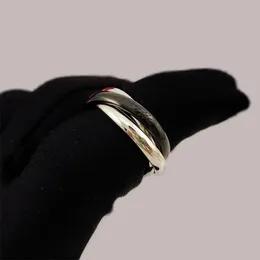Populaire ontwerper Ring Wedding Trinity Modieuze drie kleurenringen voor vrouwen Stijlvolle letter Gladde sieraden Vrouw Ring Vintage Engagement ZL203 B4