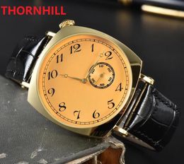 numéro numérique populaire trois broches cadran montre date automatique ceinture en cuir véritable horloge Haute Qualité Sports Japen VK Quartz Chronographe lumious hommes cadeaux montre-bracelet