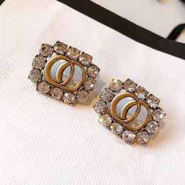Mode populaire lettre initiale pendentif collier chaîne boucles d'oreilles pour dame femmes fête amoureux de mariage cadeau bijoux avec BOX320P