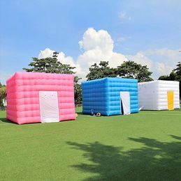 Chapiteau carré coloré de kiosque de salon commercial de tente gonflable extérieure de cube de mode populaire pour l'exposition de mariage de partie