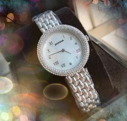 populaire mode dames kleine romeinse digitale wijzerplaat horloge cystal dames roestvrijstalen band volledige diamanten ring kristallen spiegel quartz tafel nobele elegante horloges geschenken