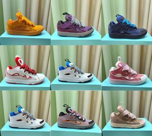 Populaire modieuze dames- en herensneakers Luxe design platte leren damesschoenen Dikke veters Coole herensneakers groot formaat