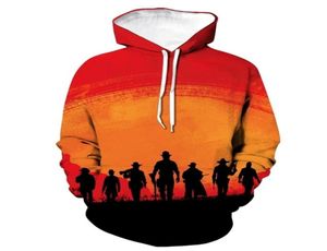 Sudaderas con capucha de juego populares Red Dead Redemption 2 Sudadera con capucha con estampado 3D Hombres Mujeres Sudadera con capucha de moda RDR2 Hip Hop Jersey Tops unisex Y6069951