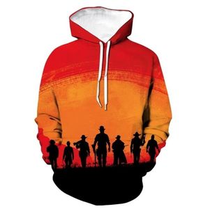 Sudaderas con capucha de juegos populares Red Dead Redemption 2 Sudadera con capucha con estampado 3D Hombres Mujeres Sudadera con capucha de moda RDR2 Hip Hop Jersey Tops unisex Y1629867