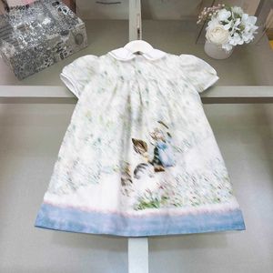 Girls Partydress Cat motif imprimement jupe bébé taille 90-160 cm pour enfants designer collier collier princesse robe 24april