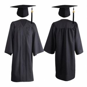 Popular Graduati Vestido Conjunto Casual Académico Dr con Borla Grado de Escuela Secundaria Robe Graduati Vestido Sombrero de Copa Fotografía B3gR #