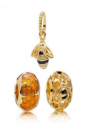 Abeille dorée de la mode de haute qualité 925 populaire et en nid d'abeille Charme mignon pour le collier Jijourie accessoires de mode diy gi4671881