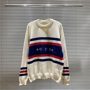 Populaire hoge kwaliteit designer letter borduursweater dames ronde hals sweater designer heren top