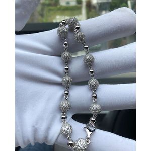 Collier de glace hip hop populaire 925 STERLING Silver Moissanite Diamond Bouddha Boudha Chain Ice Out Collier initial