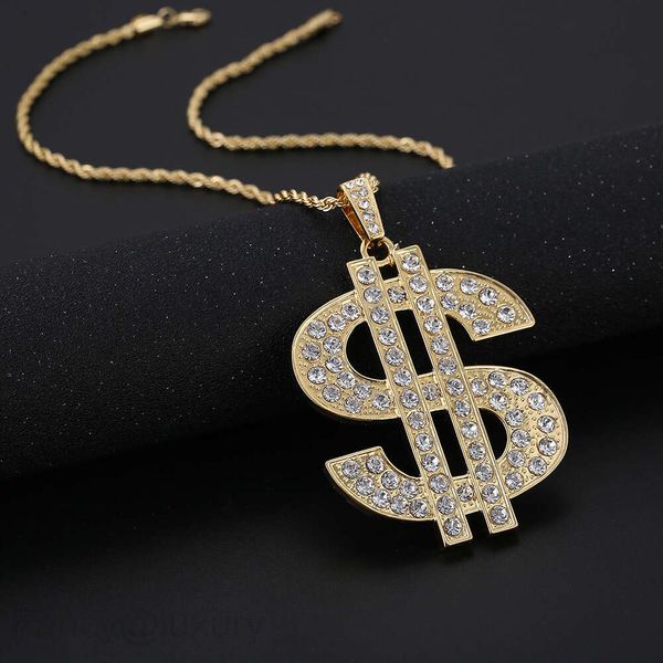 Bijoux hip hop populaires hiphop dollar américain couteau pendentif collier hip hop hommes collier pendentif