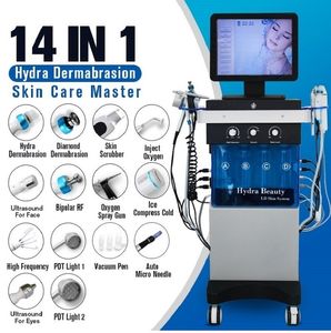 Populaire Hydra 14 in 1 Diamond Aqua Peeling Oxygen Spray Bubble Jet Peel Skin Hydraterende Dermabrasion Machine