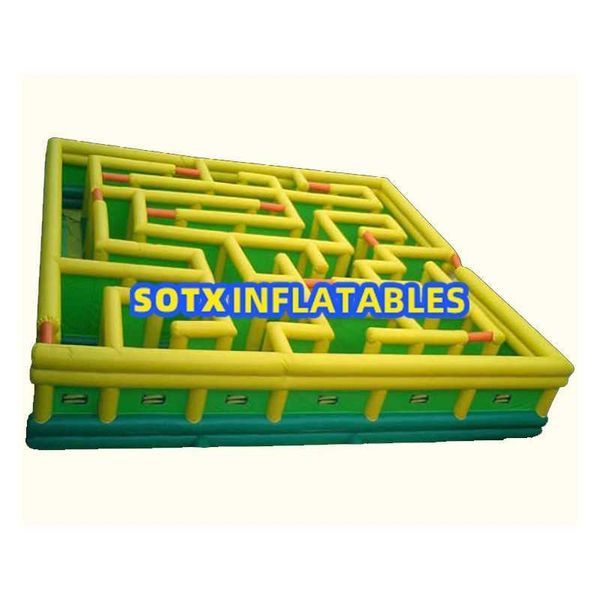 Juego de laberinto inflable popular 3D Cube Maze Giant Maze para la venta