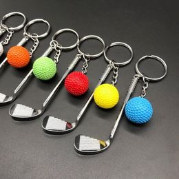 Porte-clés populaire porte-clés polyvalent de sport de golf ornements de balle de golf vif portefeuille clés de clé de couleur