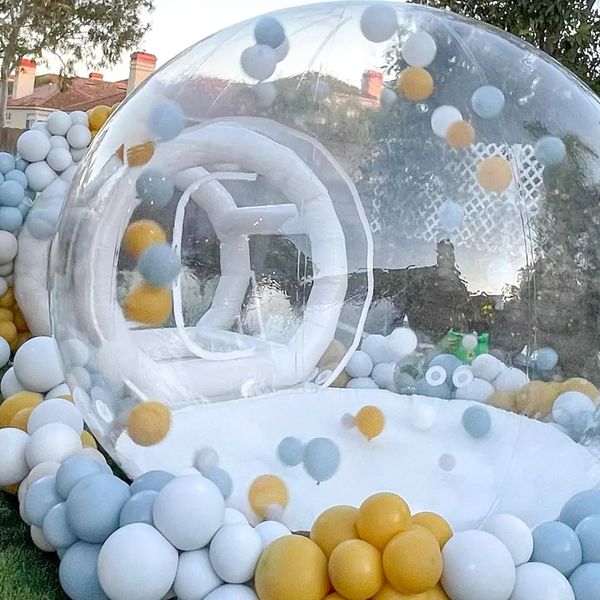 Popular Kids Party Bubble Ballons House con ventilador Feria al aire libre Inflable Bubble Dome Carpa Bubble Tree PVC Igloo Carpa Bubble Hotel