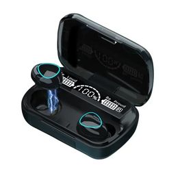 Populaire M10 Earbuds 9D BT5.3 Oortelefoonaanraakregeling Draadloze oortelefoons Stereo Bass Hoofdtelefoon LED Digitale display oordopjes