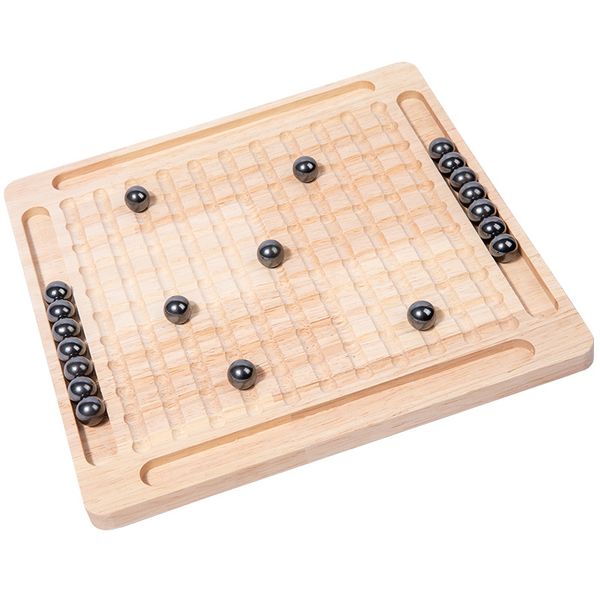 Juego de juguete de ajedrez magnético popular juega un juego de mesa de madera de ajedrez de batalla magnética