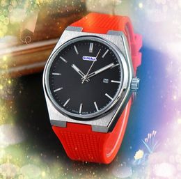 Hombres populares 3 Pointer Watches Date Auto Diseñador Tiempo de diseño Simple Hombres Famosos Color de goma Camina de cuarzo Pulsera de movimiento de movimiento de cuarzo Importado Montre Montre de Luxe Gifts