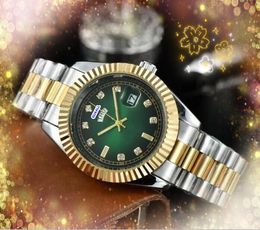 Hombres populares 3 Pointer Relojes Día de la hora Semana para mujer Reloj para hombres Correa de acero inoxidable Movimiento de cuarzo Importado Calendario 24 horas Todos los regalos de Watch Watch Watch