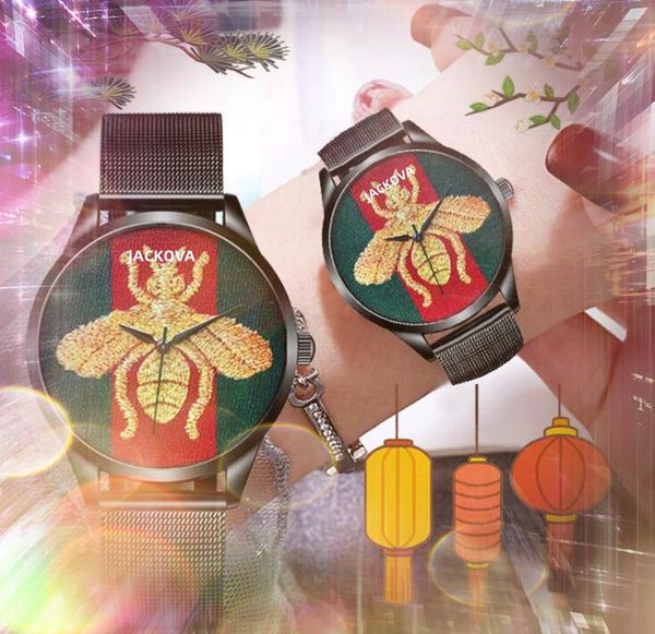 Populaire Hommes Abeille Tigre Serpent Forme montres Célèbre En Acier Inoxydable En Cuir Ceinture Quartz Haute Qualité Robe Heure Président gros cadeaux masculins montre-bracelet à quartz