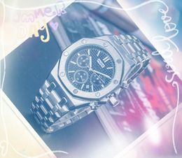 Cordiaux de travail de la montre de travail de quartz pour le quartz pour hommes Générale Squelette Horloge Stophatch Man Président Scanning Tending Trend Cadeaux masculins populaires Montreuse-bracelet