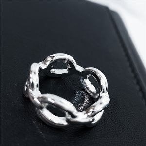 Populaire heren ring sieraden voor mannen vergulde zilveren ontwerper ring holle topkwaliteit bandringen voor vrouwen niet -tarny bague persoonlijkheid Zh167 e4