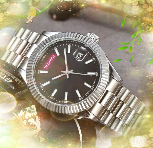 Montres à cadran à trois broches simples pour hommes populaires, horloge à mouvement mécanique automatique, Top tout le crime, montre à bande en acier inoxydable souple et fine, cadeaux d'apparence exquise