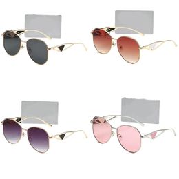 Populaire heren zonnebrillen voor dames gradiëntlenzen dames zonnebril metalen frame delicate unisex bril designer nieuwe coole mode optioneel ga0100 B4