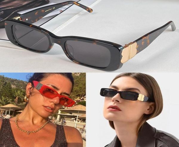 Popular para hombre para mujer Marca reconocida Gafas de sol B0096S Placa Marco rectangular Logotipo del templo Resaltar Marca Sentido de la moda al aire libre B6892348