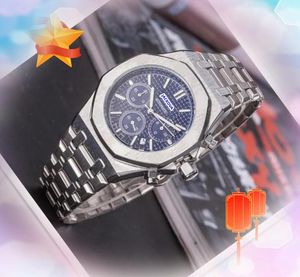 Populaire militaire mannen volledige functionele horloges stopwatch zakelijke vrije tijd diamanten ring klok kwarts automatische date time big set set auger racing horloge cadeaus