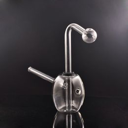 Populaire Mini Glass Oil Burner Bong Bubbler Roken Water Pijp Dab Rig Bong Ash Catcher Hookah met Carb Gat Afneembare Oliebrander Pijp