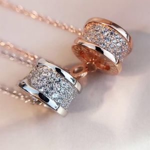 populaire ketting Luxe officiële reproducties diamanten hangers kettingen Topkwaliteit 18k vergulde liefde serie geavanceerde AAAAA 2077