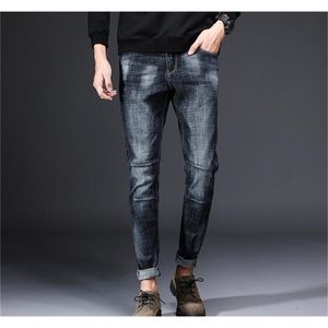 Jeans minces de printemps extensibles décontractés pour hommes de conception 201128