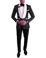 Populaire One Button Groomsmen Shawl Lapel smokings marié hommes Costumes de mariage / Prom Best Man Blazer (veste + Pantst + Tie) 922