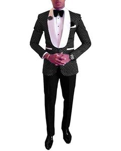 Popular un botón padrino de boda chal solapa novio esmoquin hombres trajes boda/Prom Best Man Blazer (chaqueta + pantalones + corbata) 922