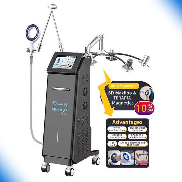 Popular Alivio del dolor Cuerpo Adelgazante 2 en 1 6D Maxlipo Láser Terapia Terapia extracorpórea Pulso Electro Magetic Campo Máquina magnética