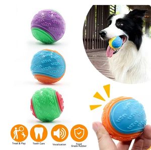 Jouets populaires pour animaux de compagnie, grincement des dents de chien, balle résistante aux morsures, balle d'entraînement pour morsure de chien, jouet de fabrication sonore TPR, vente en gros