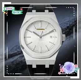 Populaire Président ICE Out Hip Hop Montres à grand cadran pour hommes en caoutchouc et acier inoxydable Horloge à quartz Jour Date Heure Calendrier Minéral Super Miroir Surface Montre étanche