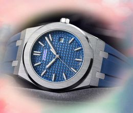 Président populaire Mens Matches Luxury Big Taille Quartz Batterie Core Horloge Caoutchouc Sobrave en acier inoxydable Business Affaire et Casual Men's Watch Reloj de Lujo Cadeaux