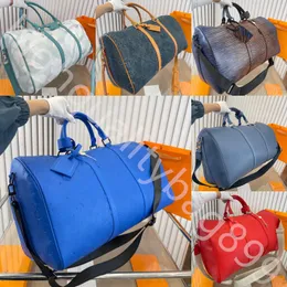 Producto popular Bolso de diseñador Bolso de lona Bolso de viaje de moda para hombres y mujeres Bolso de mano de cuero de lona revestido bolso bandolera con patrón de rejilla serie de estilo