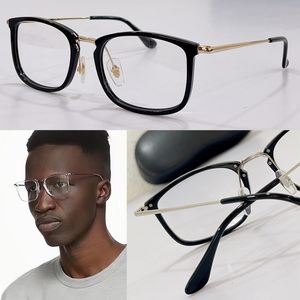 Populaire Ray.Ba Hommes Dames Plat Lunettes RB7141 Classique Messieurs Préféré Homme Lunettes Transparent HD Lentilles Top Qualité Avec Boîte D'origine