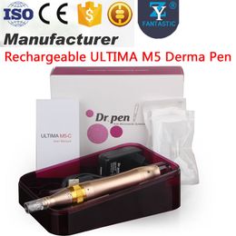 Populaire oplaadbare ultima m5 derma pen Wireless / Wired Electric MicroneEdle Roller Dr.Pen met 5 Snelheid van Digital Control Skin Care Machine