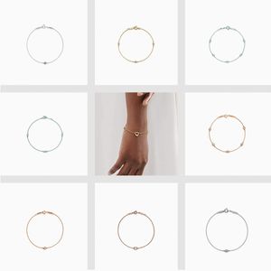 Populaire aanbeveling: 18K roségouden ontwerp, minimalistische, modieuze en klassieke diamanten armband