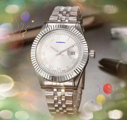 Populaire romeinse digitale nummer dial horloge vrouwen mannen zachte roestvrij staal mode klok Hoge kwaliteit Japen VK Quartz Chronograaf Goud Zilver Leisure polshorloge geschenken